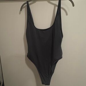 SKIMS dark grey Women Swim One Piece